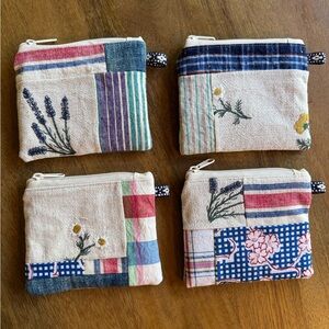 Handmade Vintage Fabric Floral Patchwork Coin Pouch